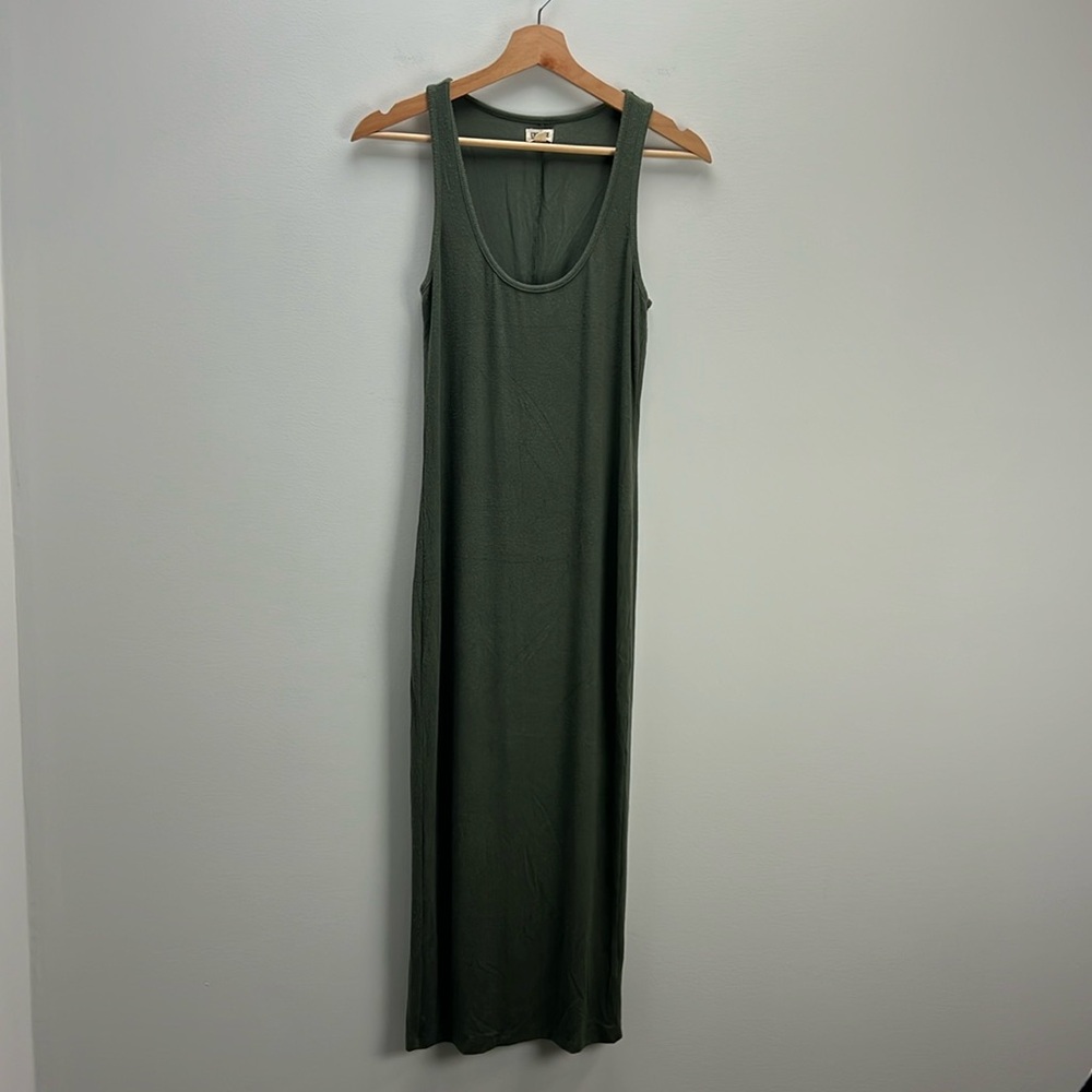L'AGENCE Green Midi Dress